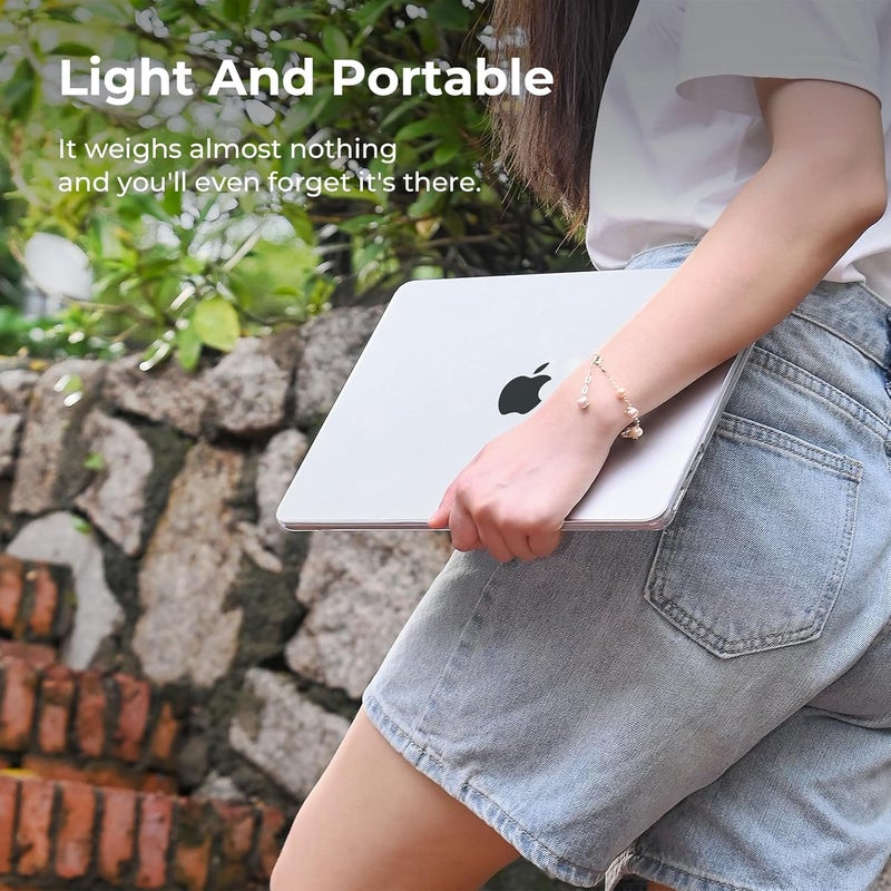 Case Compatible for New MacBook Air 15 inch M5 A3448 M4 A3241 M3 A3114 M2 A2941 with Liquid Retina Display&Touch ID,2026 2025-2023 Release,Plastic Hard Shell Cover,Smooth Shiny,Crystal Clear - Image 3