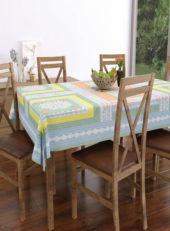 Texstylers Pure Cotton 6 Seater Dining Table Cloth - Rectangular Shape | 60x90 Inches | Washable & Durable Table Cover for Daily Use | Elegant & Soft Fabric, Pack of 1, Multi_08 - Image 3