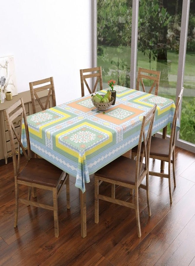 Texstylers Pure Cotton 6 Seater Dining Table Cloth - Rectangular Shape | 60x90 Inches | Washable & Durable Table Cover for Daily Use | Elegant & Soft Fabric, Pack of 1, Multi_08 - Image 2
