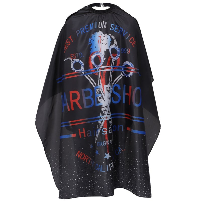 Hair Cutting Cape Barber Professional Hair Cutting For Men Black 160X140X1cm Protect Clothing 1Pcs - Image 1