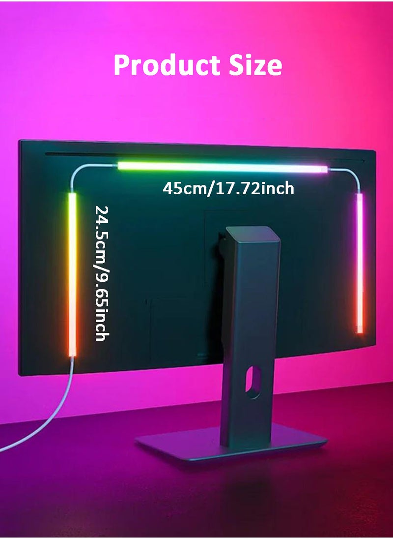 EzzySo - Monitor LED Light Strip Led Backlight 24 Inch Led Strip Lights Sync with Screen Color or Music RGB Computer Light Bar Behind Monitor Supports PC or Mac - Image 1