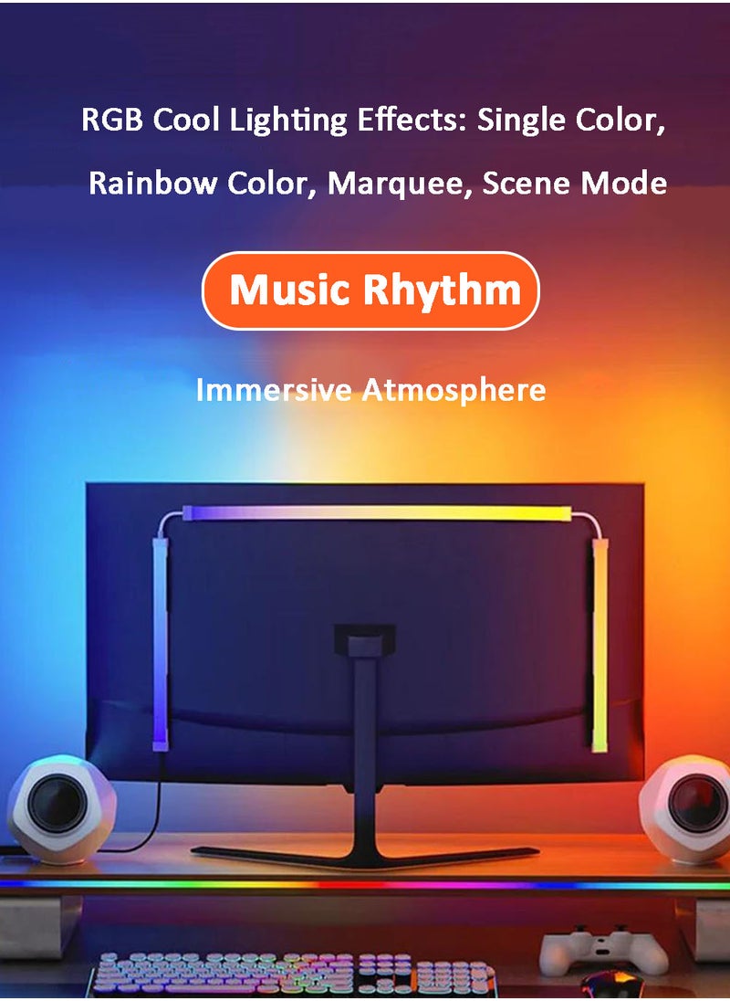EzzySo - Monitor LED Light Strip Led Backlight 24 Inch Led Strip Lights Sync with Screen Color or Music RGB Computer Light Bar Behind Monitor Supports PC or Mac - Image 1