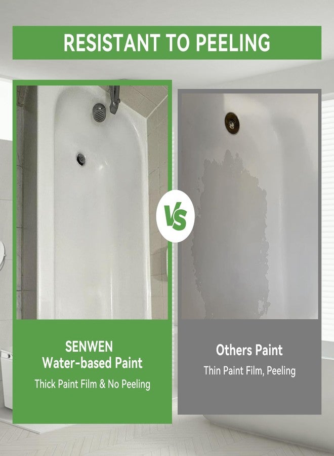 styleonme Tub and Tile Paint White, 50-60sq.ft, Bathtub Washbasin Toilet Ceramic Tile and Kitchen Countertop Refinishing, Odorless and Non-Toxic Heavy Glaze Epoxy Resin Coating - Image 4
