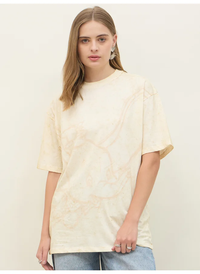ديزني Disney Oversized Dumbo Graphic Longline T-Shirt