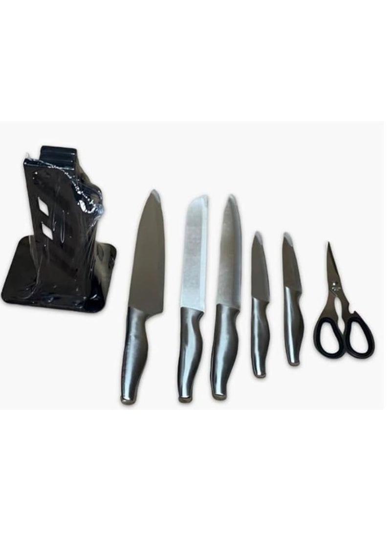 دانم مجموعة سكاكين المطبخ 7 قطع منظم أدوات المائدة من الفولاذ المقاوم للصدأ عالي الكربون المتين - Image 4