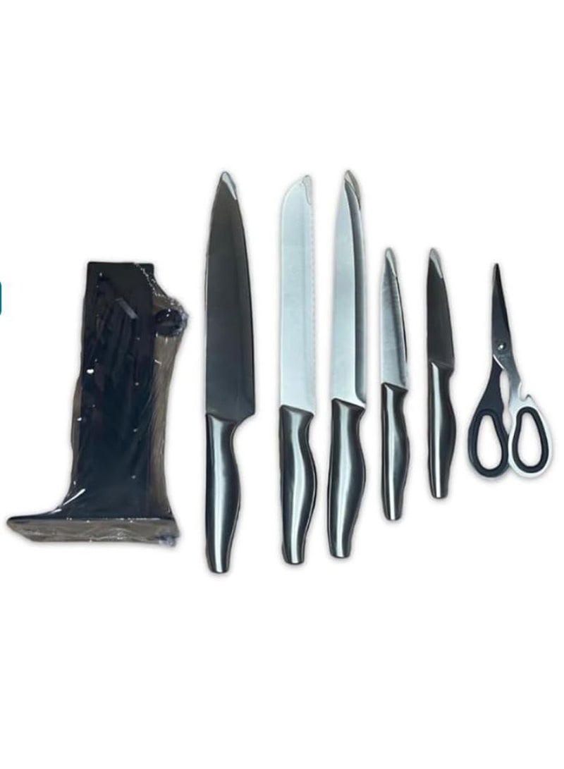 دانم مجموعة سكاكين المطبخ 7 قطع منظم أدوات المائدة من الفولاذ المقاوم للصدأ عالي الكربون المتين - Image 5