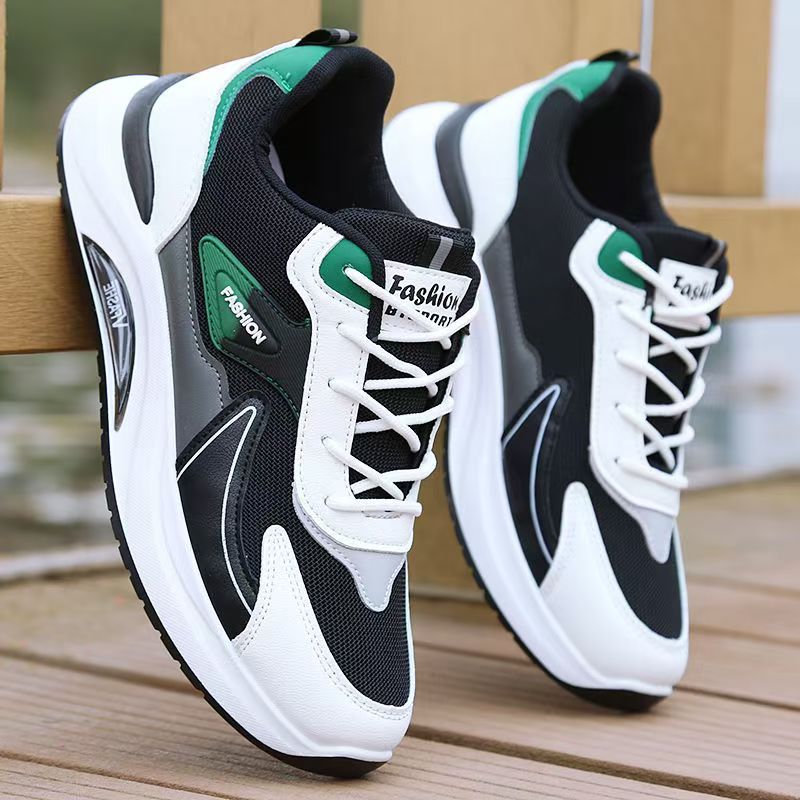 Winter Mens Shoes New Arrival fleece-lined Leather Casual sneaker Waterproof Warm Non-Slip Soft Bottom Running Shoes for Men 2305 white [mesh] - Image 2