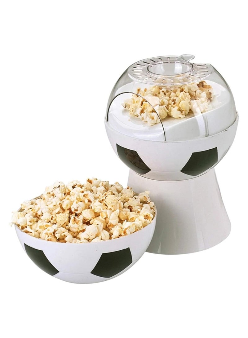 DubaiGallery Creative Soccer Ball Electric Household Hot Air Popcorn Maker Automatic Mini Popcorn Machine Football White/Black - Image 3