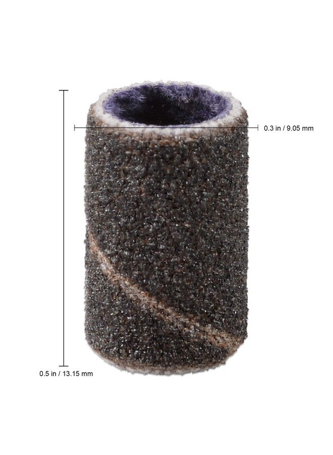 بانا 100 قطعة من أربطة صنفرة الأظافر الاحترافية لتقليم الأظافر مناسبة تمامًا لقم مثقاب الأظافر للأظافر الأكريليك (150 حبيبة، أسود) - Image 3