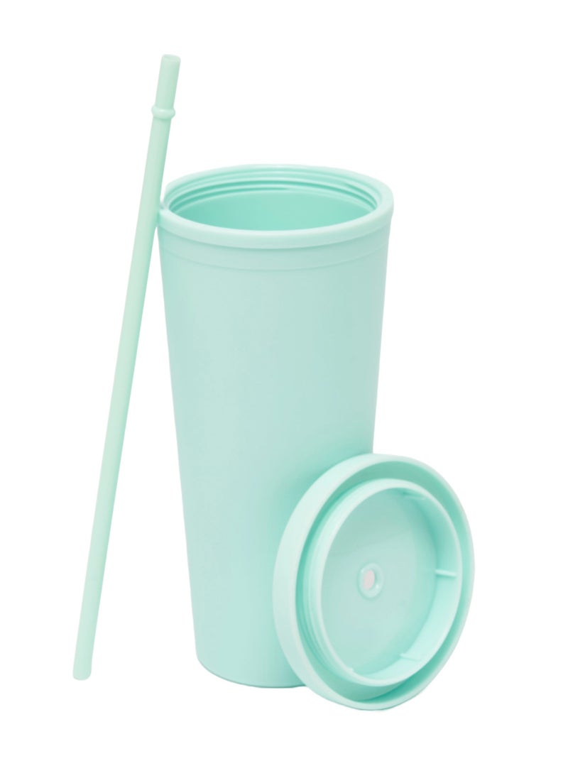 Prickly Pear Green Sippy 24 Oz Plastic Water Bottle  - Image 2