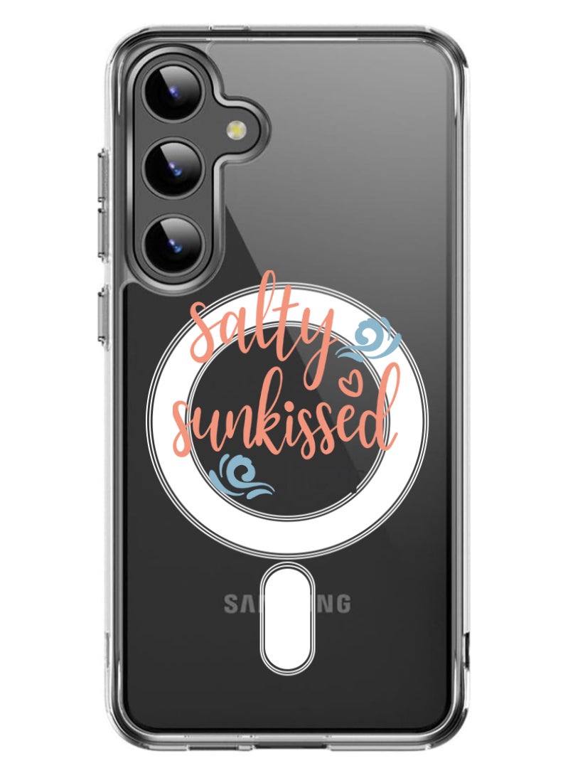 Theodor Magnetic Case for Samsung Galaxy S24 Plus 6.7-inch Compatible with MagSafe Wireless Charging, Shockproof Phone Bumper Cover Salty air sunkissed air copy - Image 1