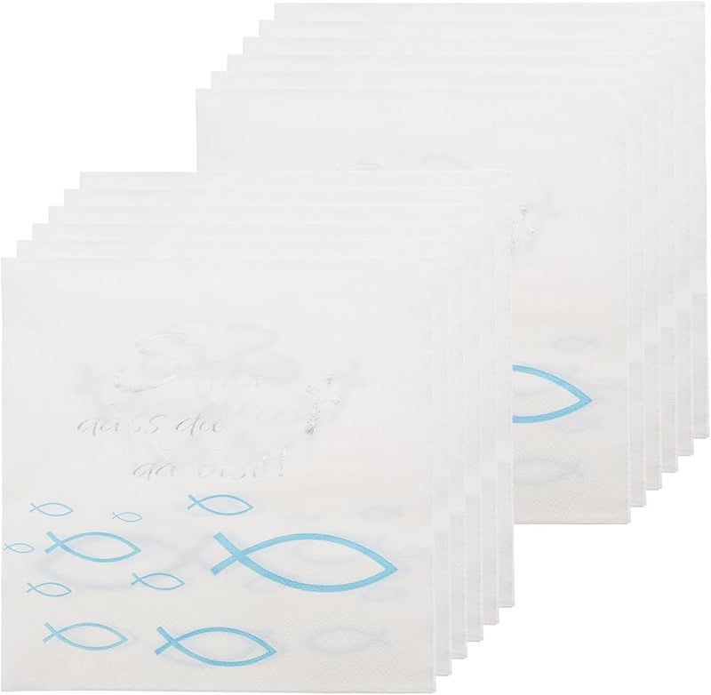 Silver Foil Cocktail Napkins 20pcs 3 Ply Disposable For Wedding Party Buffet Dinner - Image 1