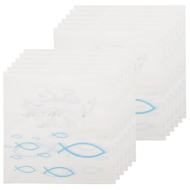 Silver Foil Cocktail Napkins 20pcs 3 Ply Disposable For Wedding Party Buffet Dinner - Image 2