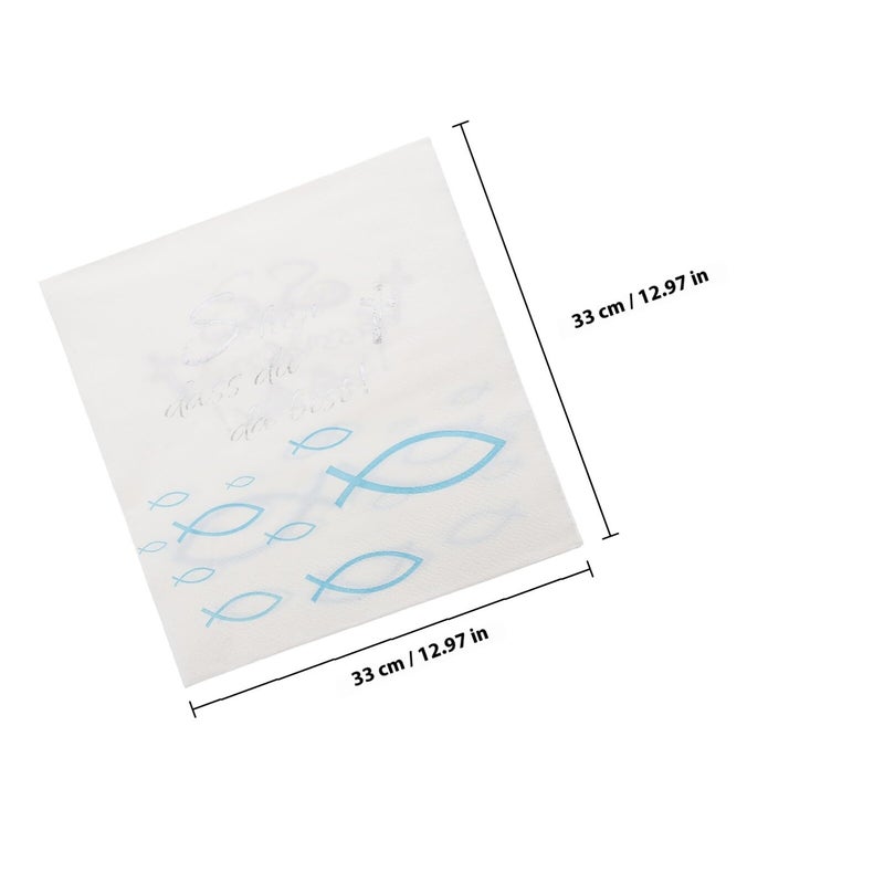 Silver Foil Cocktail Napkins 20pcs 3 Ply Disposable For Wedding Party Buffet Dinner - Image 3