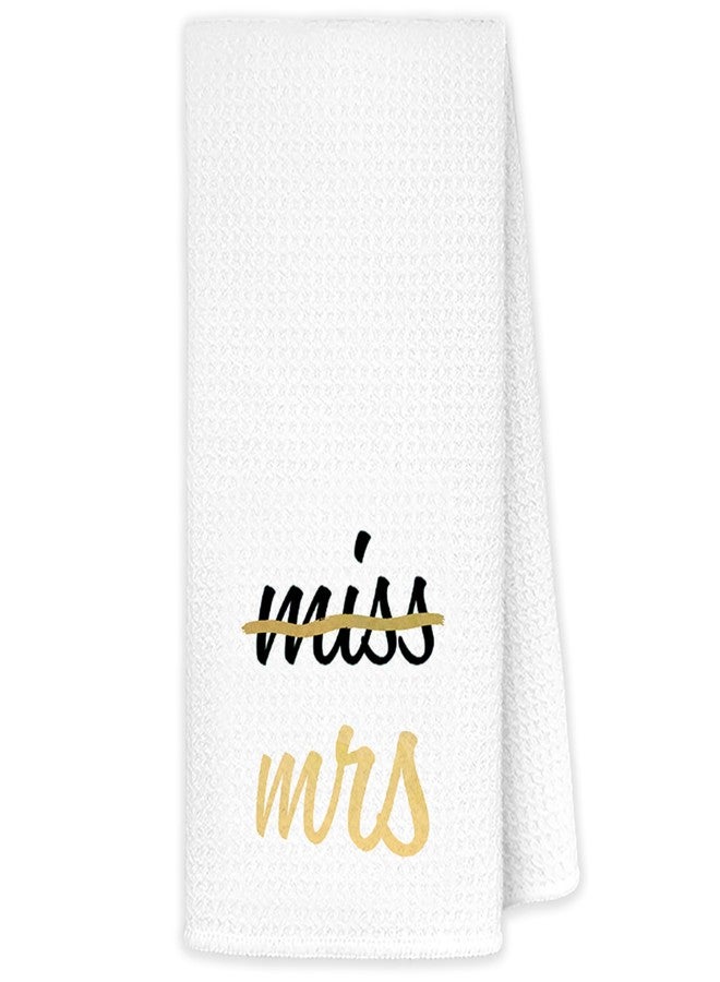 JINYO Miss to Mrs Kitchen Towels, Bride Gifts Hand Towels, Bridal Shower Gifts for Bride for Kitchen or Bathroom, 16x24 Inch - Image 1