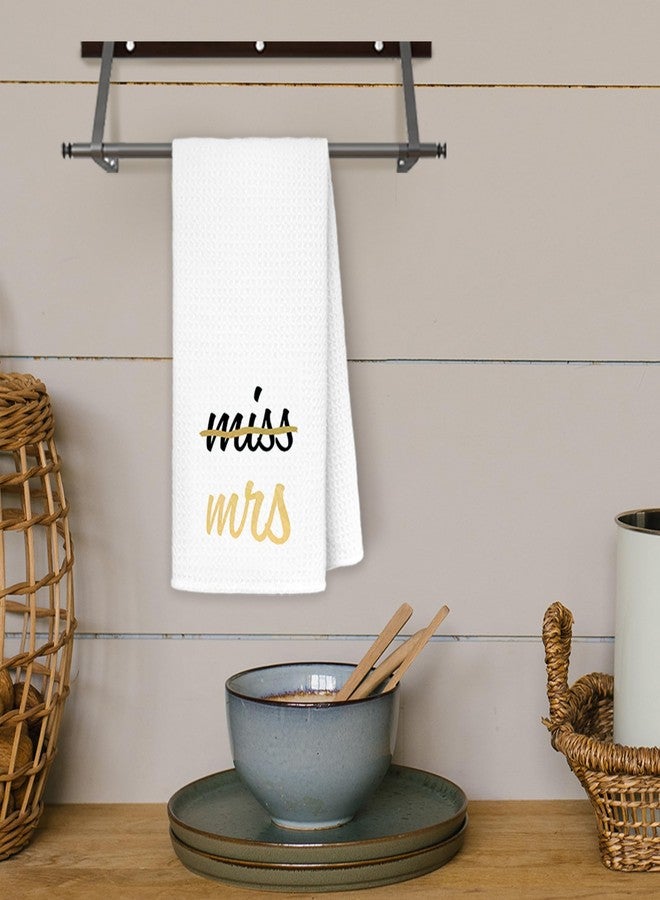JINYO Miss to Mrs Kitchen Towels, Bride Gifts Hand Towels, Bridal Shower Gifts for Bride for Kitchen or Bathroom, 16x24 Inch - Image 4