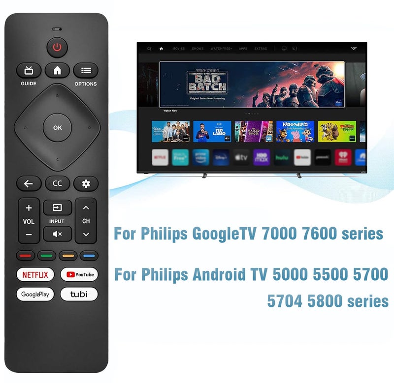 Amiroko Universal Remote Control for Philips Android/Google TV, Replacement for Philips Smart TVs (No Voice Function) - Image 2