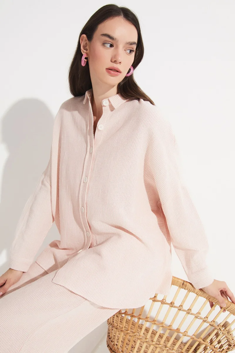 جون Women's Exclusive Boyfriend/Wide Cut 100% Cotton Shirt