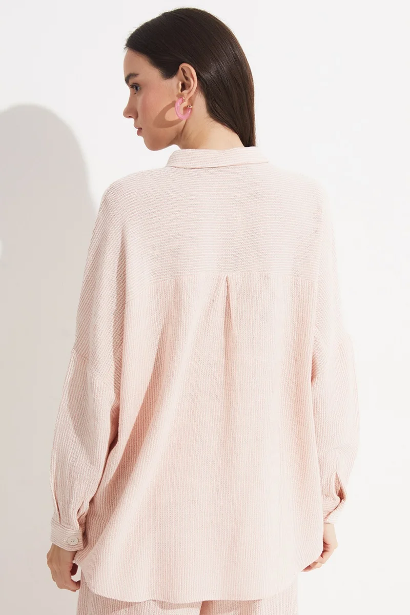 جون Women's Exclusive Boyfriend/Wide Cut 100% Cotton Shirt