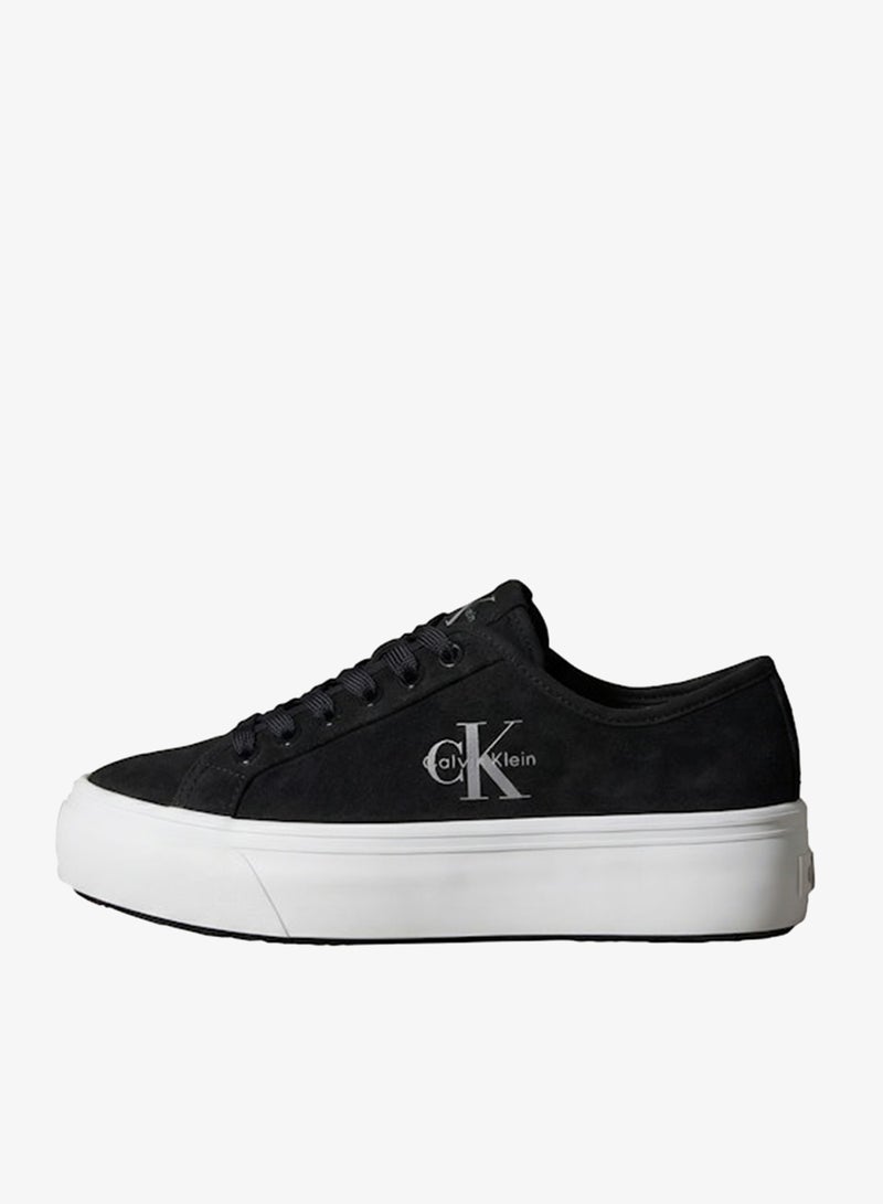 CALVIN KLEIN Suede Mix Vulcanised Flatform Trainers - Image 2
