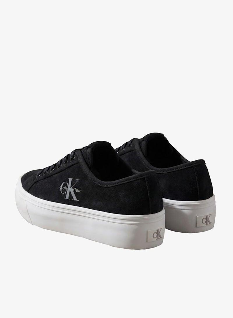 CALVIN KLEIN Suede Mix Vulcanised Flatform Trainers - Image 4