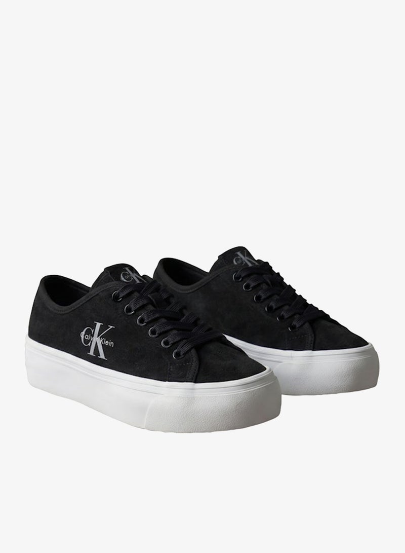 CALVIN KLEIN Suede Mix Vulcanised Flatform Trainers - Image 3