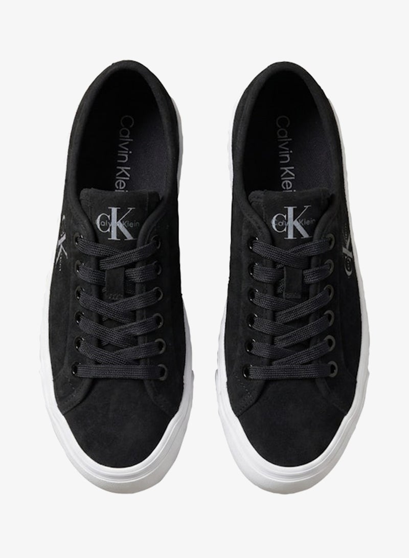 CALVIN KLEIN Suede Mix Vulcanised Flatform Trainers - Image 5