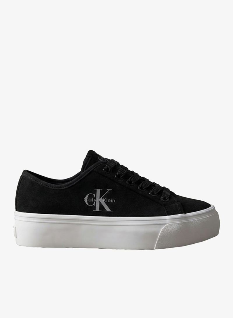 CALVIN KLEIN Suede Mix Vulcanised Flatform Trainers - Image 1