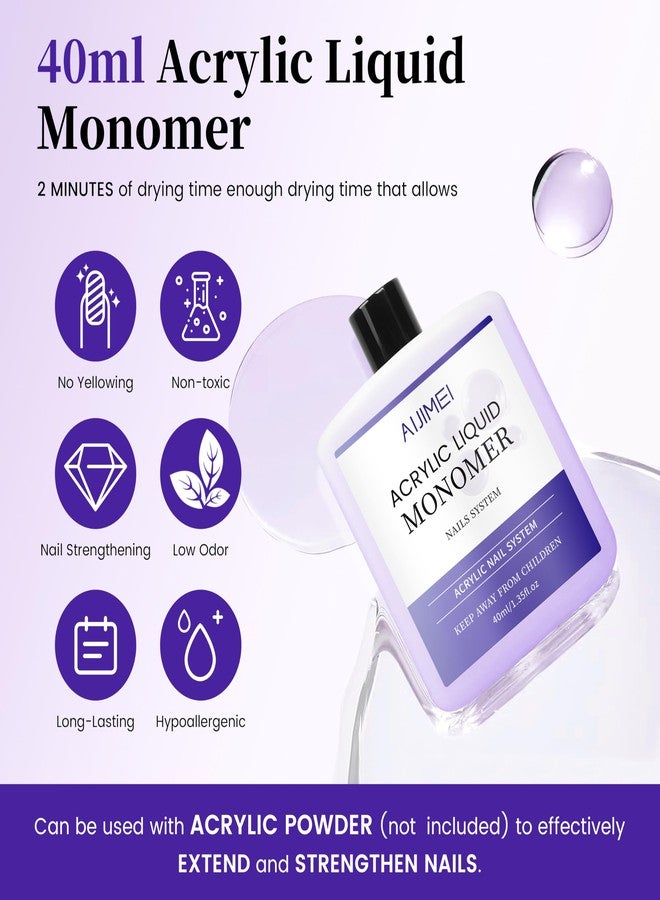 ايجيمي مونومر أكريليك سائل من AIJIMEI يدوم طويلاً، 40 مل، مستلزمات احترافية لفن الأظافر، مناسب للاستخدام في الصالونات والمنزل (قطعة واحدة) - Image 5