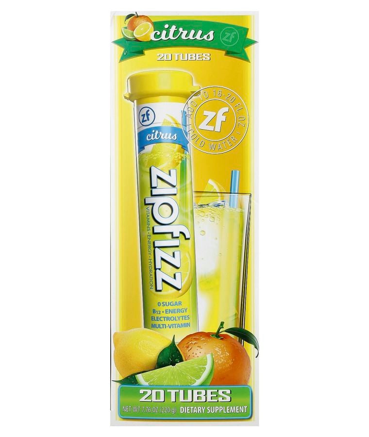 Zipfizz Drink Mix Citrus 20 Tubes 0.39 oz (11 g) Each