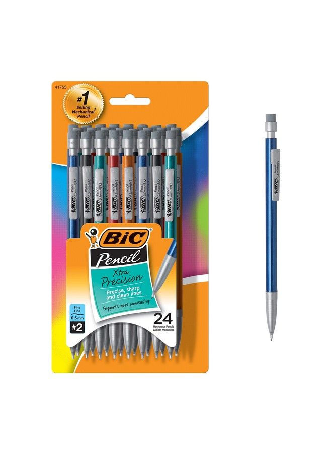 Bic Xtraprecision Mechanical Pencil Metallic Barrel Fine Point (0.5Mm) 24Count - Image 1