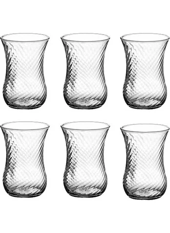 Paşabahçe 6-Piece Optical Tea Glass