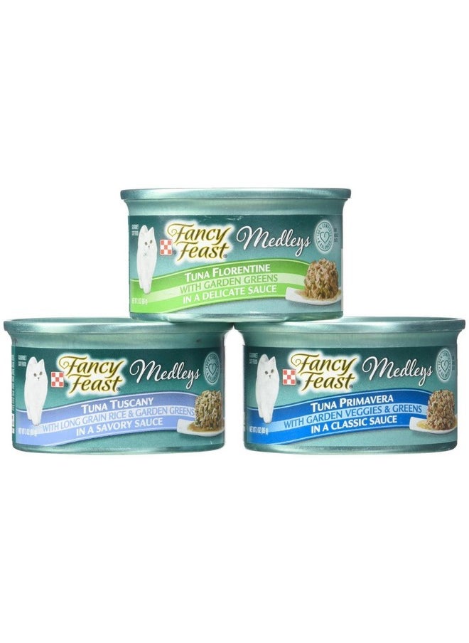 Fancy Feast - Purina Medleys Variety Collection Cat Food  Tuna Recipe  3 Oz, 12 Case - Image 1