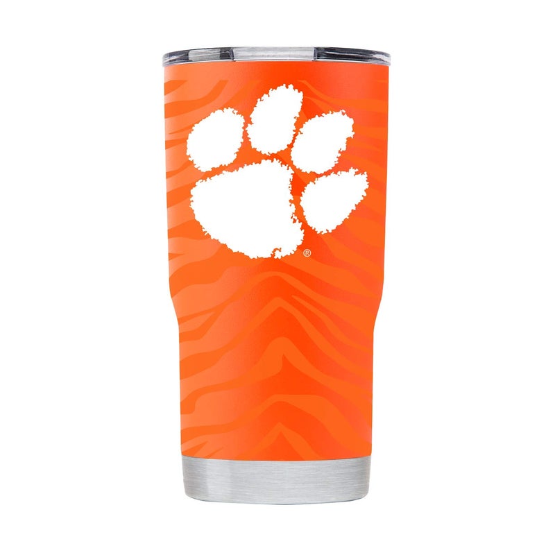 GTS Gametime Sidekicks Gametime Sidekicks Clemson 20oz Dark Orange Tumbler  Officially Licensed 188 Stainless Steel Doublewalled Vacuuminsulated UV LED Printed Logos Sweatless Stays HotCold  Full Wrap