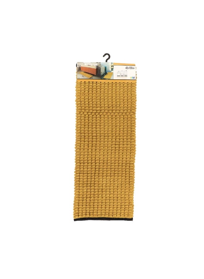 Tendance Bi-Color Large Cotton Bathroom Mat Ochre and Black 45 x 120 cm AA7753123 - Image 1
