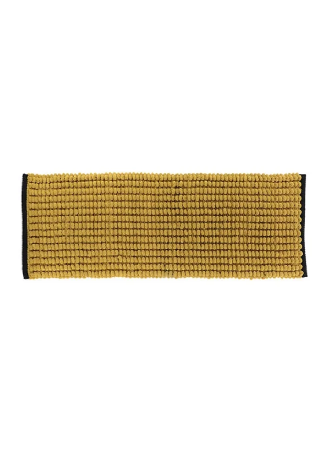 Tendance Bi-Color Large Cotton Bathroom Mat Ochre and Black 45 x 120 cm AA7753123