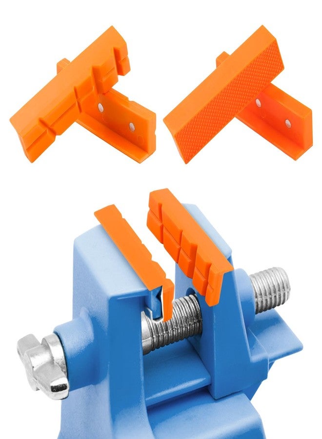Saycker 2 Pairs Vise Grip, Magnetic Reversible Pads, Vice Jaw Pads Universal Jaw Covers with Multi Grooves and Standard Waffle Surface, Vice Soft Jaws for Clamping, Woodworking, Plumbing - Image 1