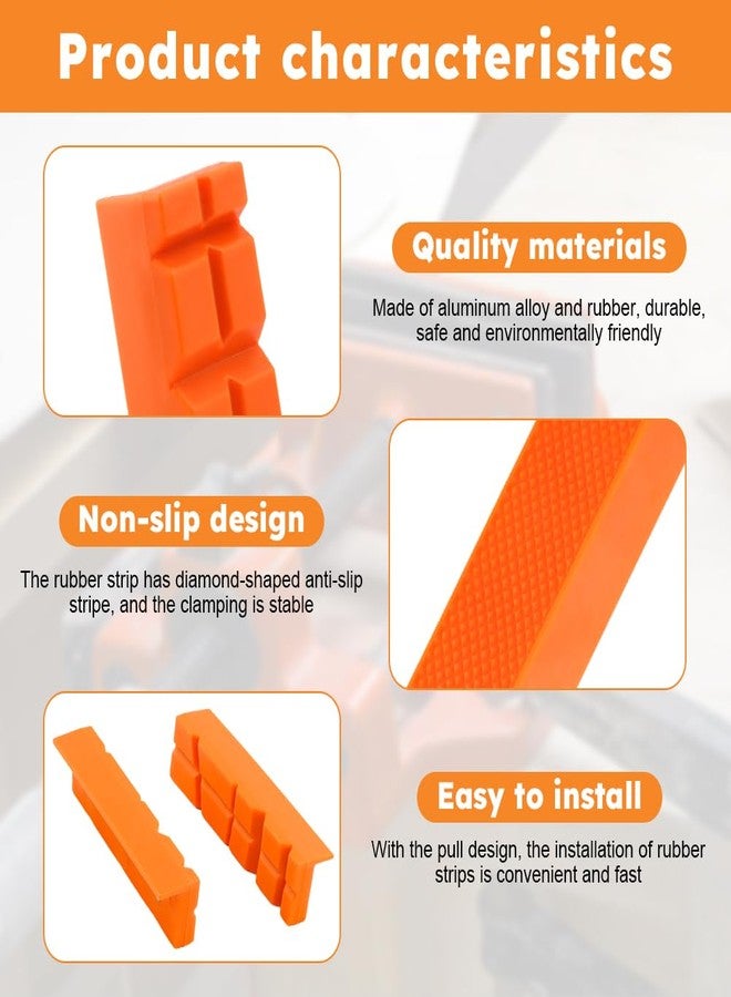 Saycker 2 Pairs Vise Grip, Magnetic Reversible Pads, Vice Jaw Pads Universal Jaw Covers with Multi Grooves and Standard Waffle Surface, Vice Soft Jaws for Clamping, Woodworking, Plumbing - Image 3