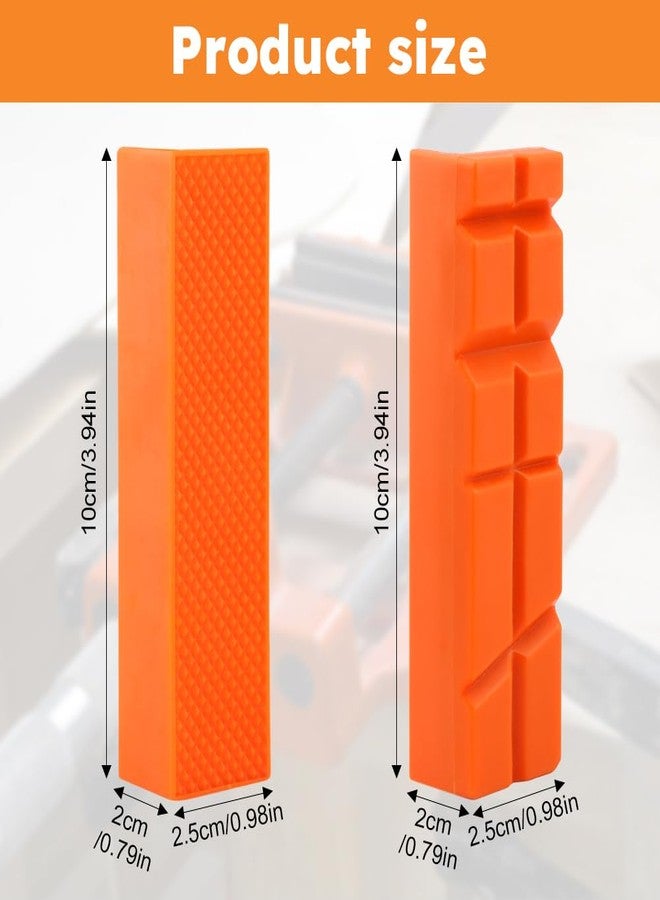 Saycker 2 Pairs Vise Grip, Magnetic Reversible Pads, Vice Jaw Pads Universal Jaw Covers with Multi Grooves and Standard Waffle Surface, Vice Soft Jaws for Clamping, Woodworking, Plumbing - Image 2