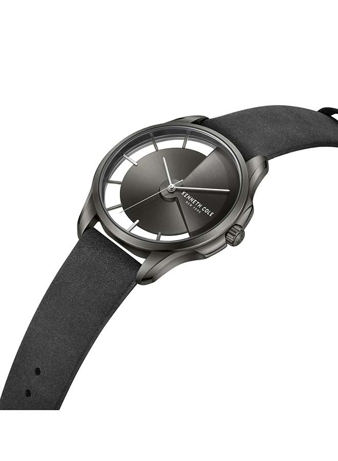 Kenneth Cole New York ساعة أنالوج كوارتز 42 مم بتصميم كلاسيكي حديث - واجهة سوداء/رمادية للرجال - Image 3