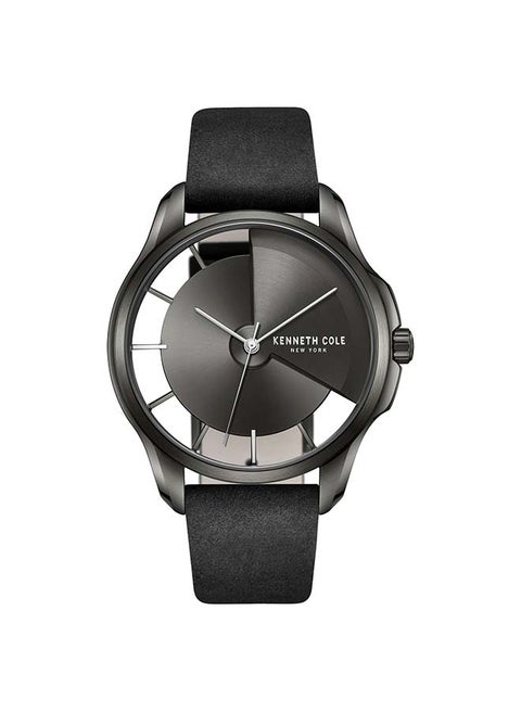 Men Modern Classic Quartz Analog Black/Gunmetal Dial Watch  - 42mm - KCWGA0014901