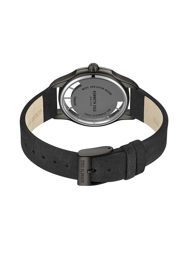 Kenneth Cole New York ساعة أنالوج كوارتز 42 مم بتصميم كلاسيكي حديث - واجهة سوداء/رمادية للرجال - Image 2