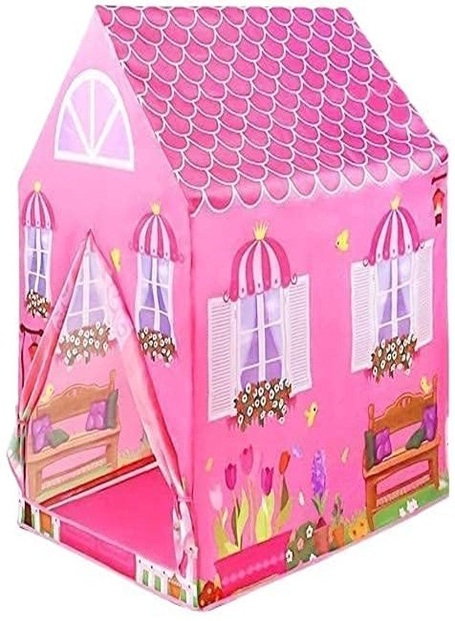 COMYTRICKS Queen Palace Theme Theme Tent House for Kids Jumbo Size Extremely Light Weight, Water Proof Frozen Kids Theme Play Theme Tent House for Girls and Boys. (A Doll House) Pink Color - Image 1