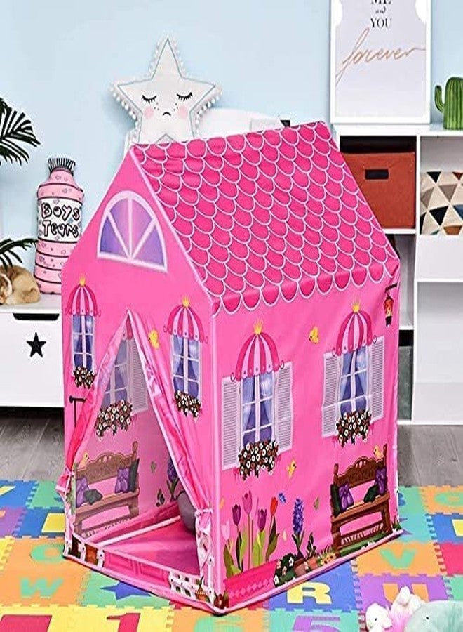 COMYTRICKS Queen Palace Theme Theme Tent House for Kids Jumbo Size Extremely Light Weight, Water Proof Frozen Kids Theme Play Theme Tent House for Girls and Boys. (A Doll House) Pink Color - Image 2