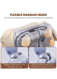Prime by javaudan Back and Neck Massager with Heat Electric Massage 3D Deep Tissue Kneading Massages Silicone Massage Head Two Ways to wear for Muscle Pain Relief  - Image 2