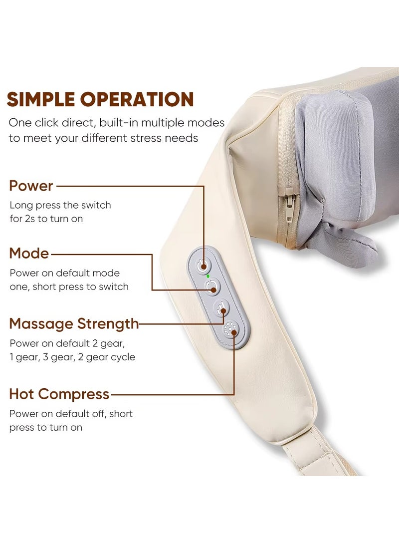 Prime by javaudan Back and Neck Massager with Heat Electric Massage 3D Deep Tissue Kneading Massages Silicone Massage Head Two Ways to wear for Muscle Pain Relief  - Image 3