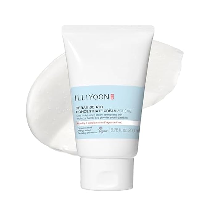 Illiyoon كريم إيللييون سيراميد أتو المركز | مرطب للبشرة الجافة والحساسة، ترطيب يدوم 100 ساعة، للوجه والجسم، لطيف للأطفال، إصلاح حاجز الرطوبة، معتمد نباتيًا، 6.76 أونصة سائلة. - Image 1