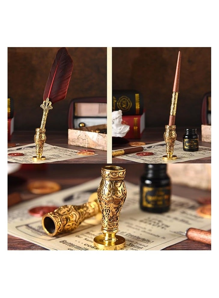 طقم الخط، طقم أقلام الخط، قلم حبر جاف وقلم حبر، طقم أقلام حبر جاف، مصنوع يدويًا، صندوق هدايا للخط - Image 2