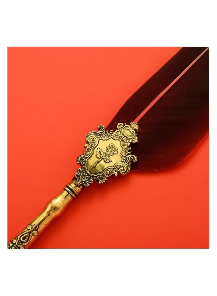 طقم الخط، طقم أقلام الخط، قلم حبر جاف وقلم حبر، طقم أقلام حبر جاف، مصنوع يدويًا، صندوق هدايا للخط - Image 3