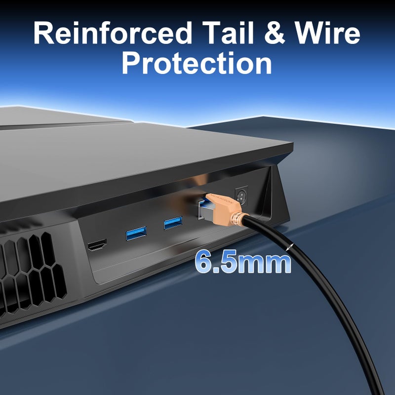 MUKSIRON Cat 8 Ethernet Cable 100 ft Black, Multiple Size Options, Heavy Duty High Speed 40Gbps 2000Mhz Shielded with RJ45 Connector, Indoor&Outdoor Internet Network Cables for Router Modem,100FT - Image 4